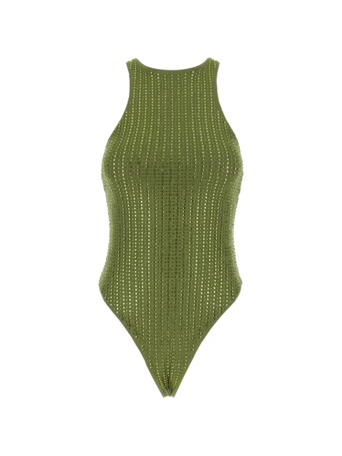 VENUJA rhinestone-embellished swimsuit Green OP005ACAM