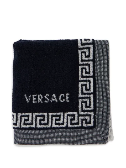 Versace Home logo towel Blue 10246211A177672U2I0