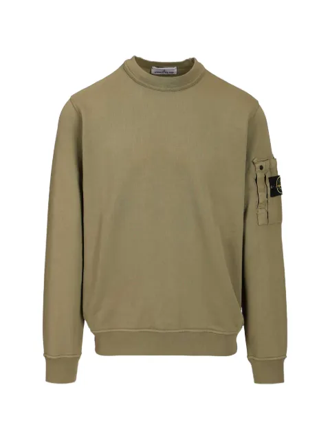 Stone Island 6100019 cotton fleece sweatshirt Green L1S156100019S0410