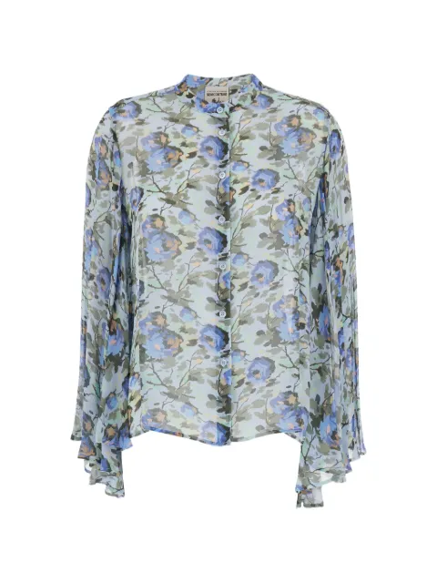 Semicouture buttoned floral shirt Green Y6SS03FLW56