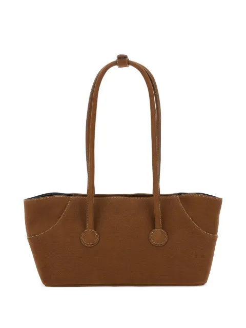 Marge Sherwood topstitch leather shoulder bag Neutrals GG045896CHESTNUTNUBUCK