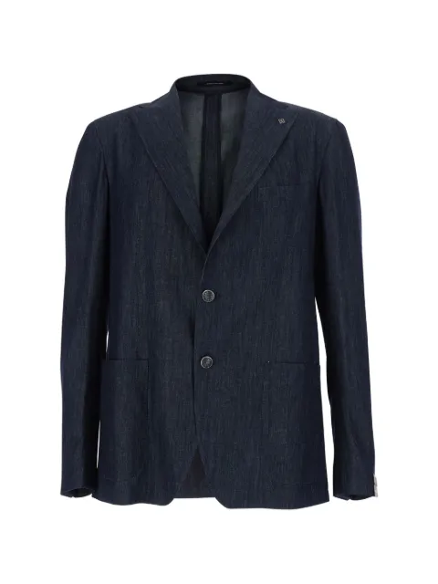 Tagliatore single-breasted denim blazer Blue GDAKAR22K260013B3394