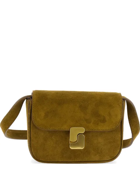 Soeur mini Bell suede buckle crossbody bag Brown SEM0950BELLMAR0726S