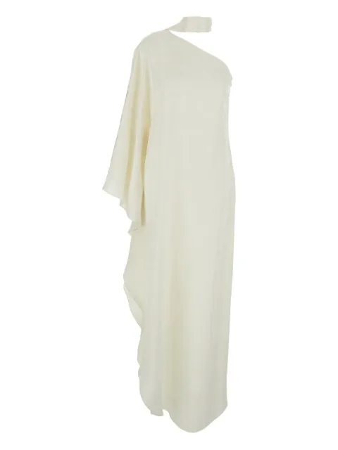 Taller Marmo Ubud Toile one-shoulder maxi dress Neutrals TMBR2602105