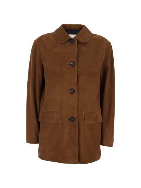 Tagliatore flap-pocket buttoned jacket Brown FLAVIACHE2601COGNAC