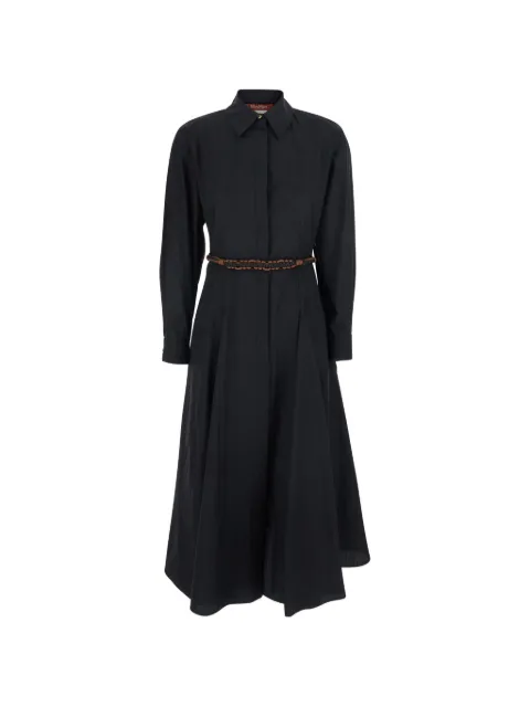 Max Mara belted midi shirt dress Black 2616221062600