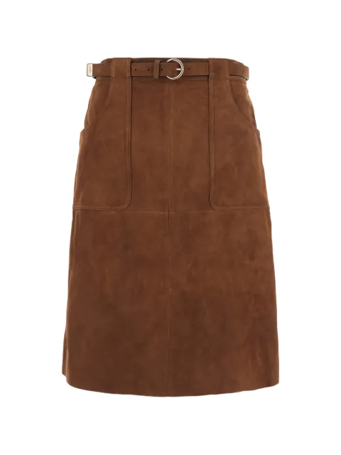 Max Mara MSTTENNIS belted midi skirt Brown 2616401011600