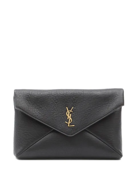 Saint Laurent large Envelope clutch bag Black 853610AACYT