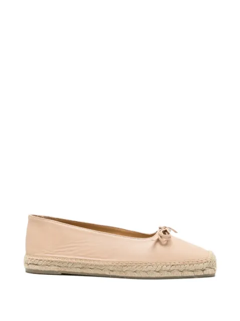 Castañer Pax bow leather espadrilles Neutrals 026082