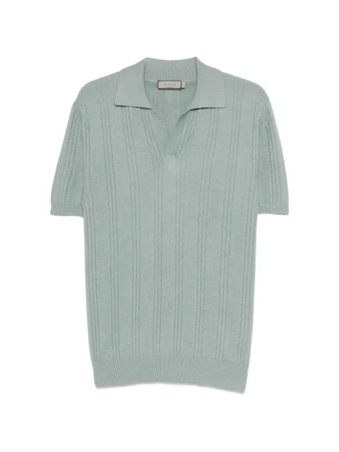 Canali polo-collar T-shirt Blue MK02463C1178