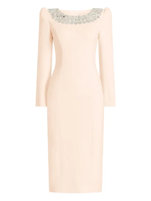 Jenny Packham Jacquetta beaded midi dress Neutrals JPEX386