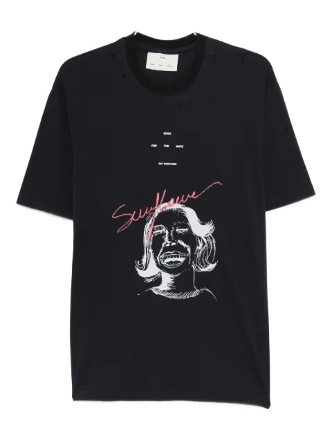 Song For The Mute sunflower oversized tee T-Shirt Blue 252MTS018P3LUXENVY