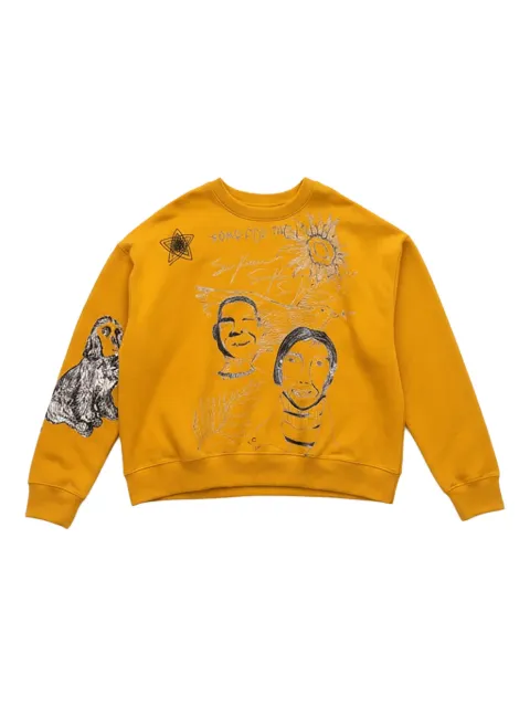 Song For The Mute Sketchbook sweatshirt Yellow 252MJP029P10HVYTYLWHEAVYTERRY