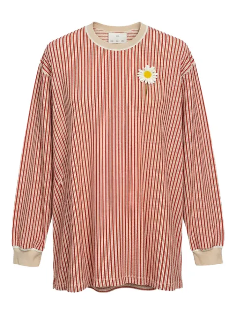 Song For The Mute flower crew neck sweatshirt Red 252MJP017FJRSYRED