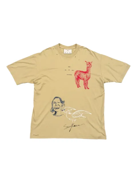 Song For The Mute sketchbook graphic tee T-shirt Neutrals 252MTS018P4LUXEDKN