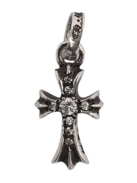 Chrome Hearts sterling silver Babyfat diamond pendant Silver CHRM0453