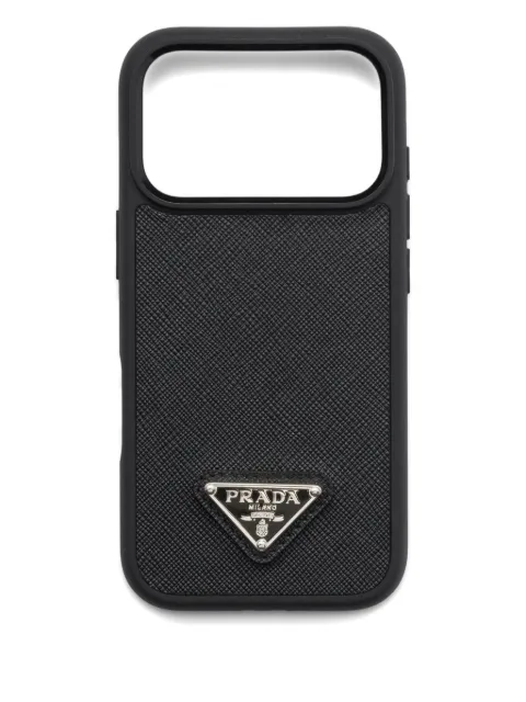 Prada leather iPhone 17 Pro case Black 2ZH221QHH