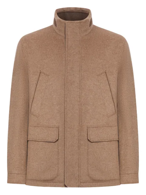 Zegna high-neck coat Neutrals UGT63A2G202