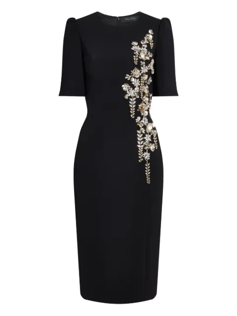 Jenny Packham Roma embellished midi dress Black JPEX387