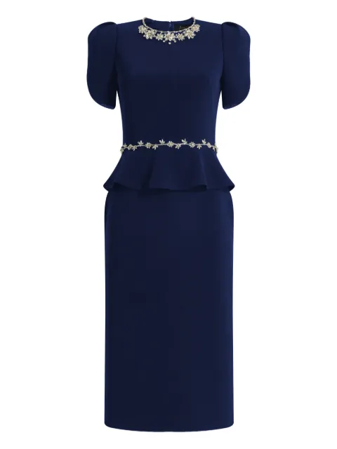 Jenny Packham Jules embellished midi dress Blue JPEX391