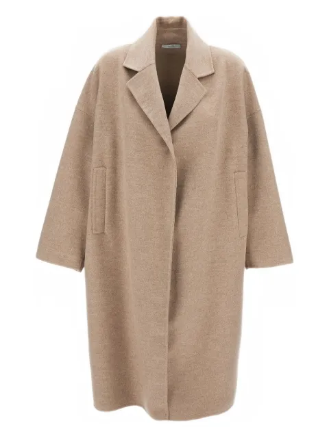 Dusan single-breasted coat Neutrals T9037DST