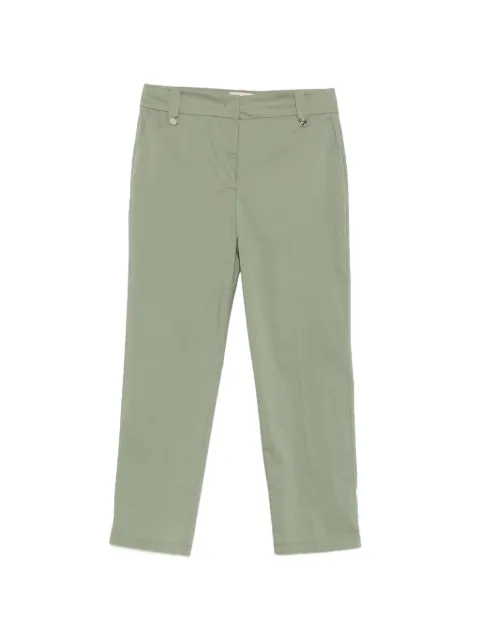 LIU JO logo-plaque straight-leg trousers Green CA6383T297A