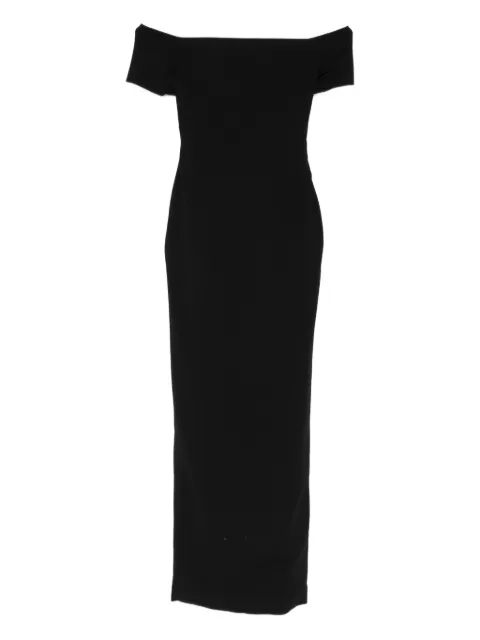 Solace London Nile off-shoulder maxi dress Black OS46026