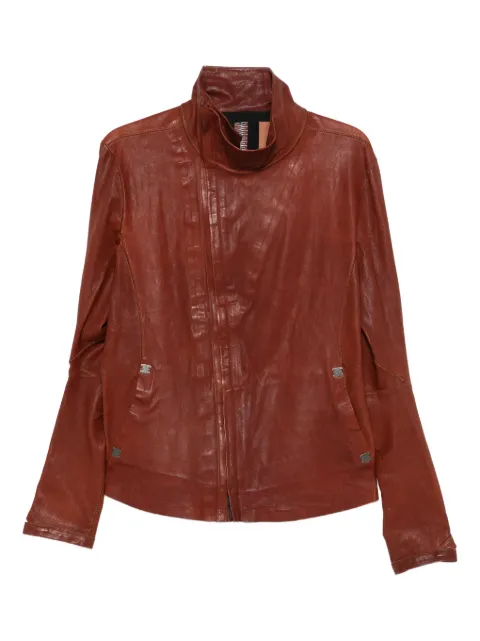 Isaac Sellam Experience zip-fastening leather jacket Brown IMPARABLENEOH26