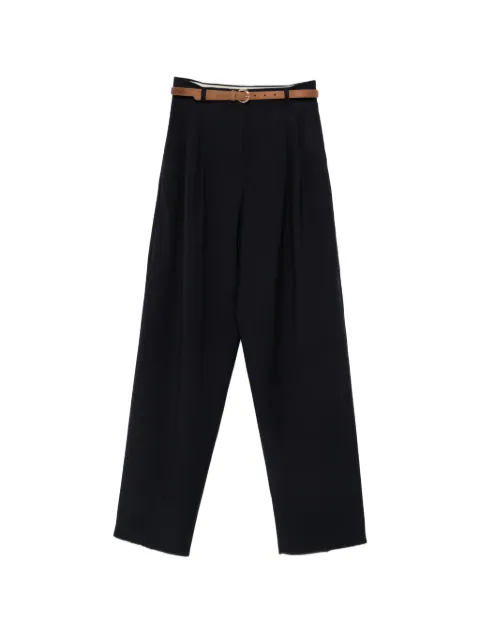 Max Mara Bacio belted pleated trousers Blue 2616131081600