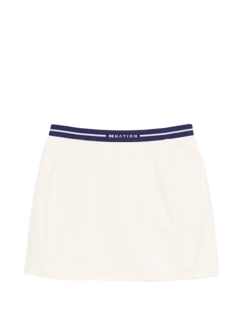 P.E Nation striped mini skirt Neutrals 254Q025