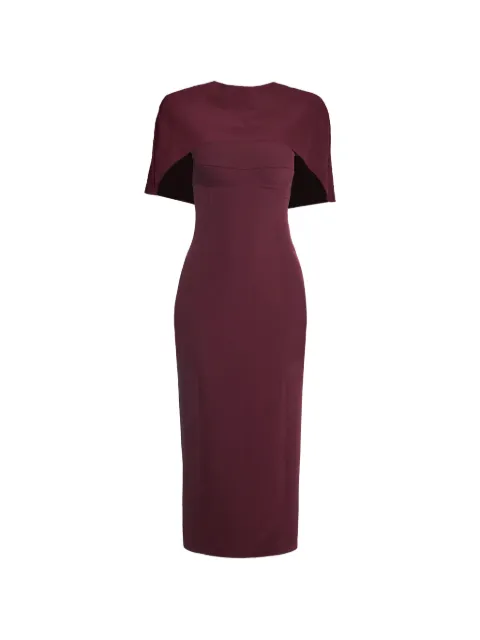 AXEL 113 Margot caped midi dress Red MARGOTCAPEDRESS