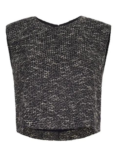 Adam Lippes Mercer tweed top Black R26144TO
