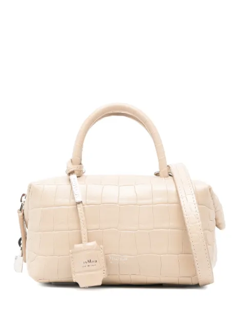 Max Mara Mxaholdalls top-handle croco-effect mini bag Neutrals 2614511061600