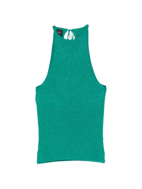 PINKO sleeveless top with neck fastening Green 106884A3BD