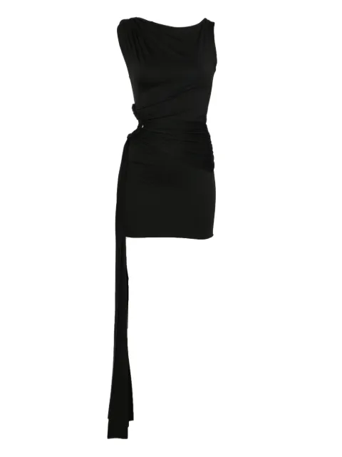 AXEL 113 Tyla asymmetric-neck mini dress Black TYLADRESS