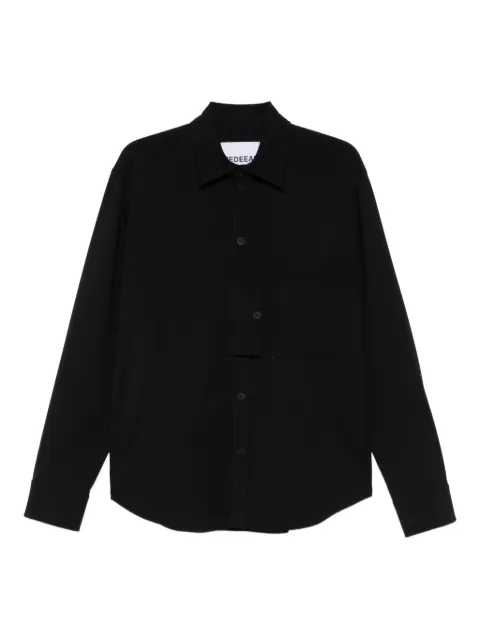 MEDEEA reversed-pocket shirt Black BSWM