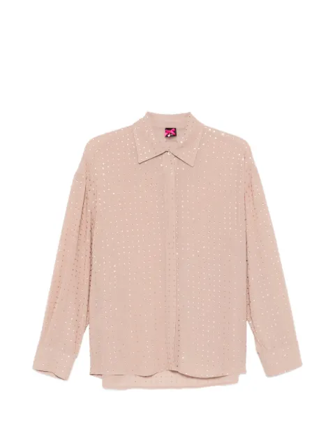 PINKO rhinestoned georgette shirt Neutrals 106259A32X