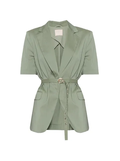 LIU JO belted short-sleeve blazer Green CA6279T297A