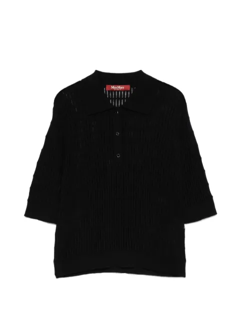 Max Mara buttoned polo top Black 2616361051600
