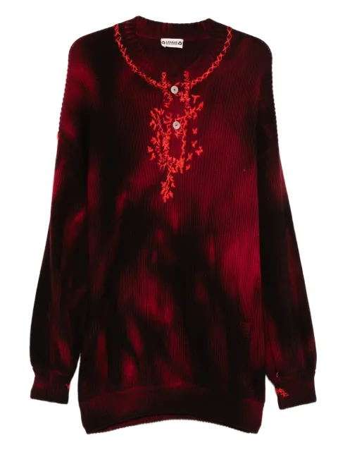 A.N.G.E.L.O. Vintage Upcycling Angelo Vintage Upcycling embroidered buttoned sweater Red AU290UZ