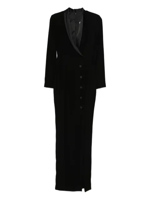 SILK LOVE & LACE Scarlet button maxi dress Black 17R15