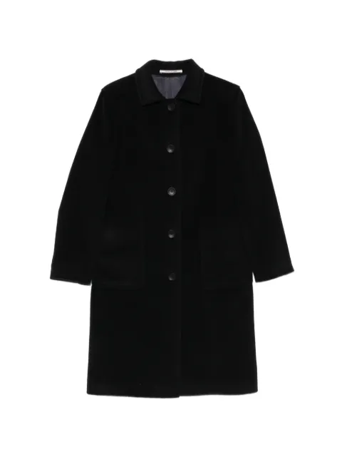 Tagliatore Monic single-breasted patch-pocket coat Blue MONICE30007U