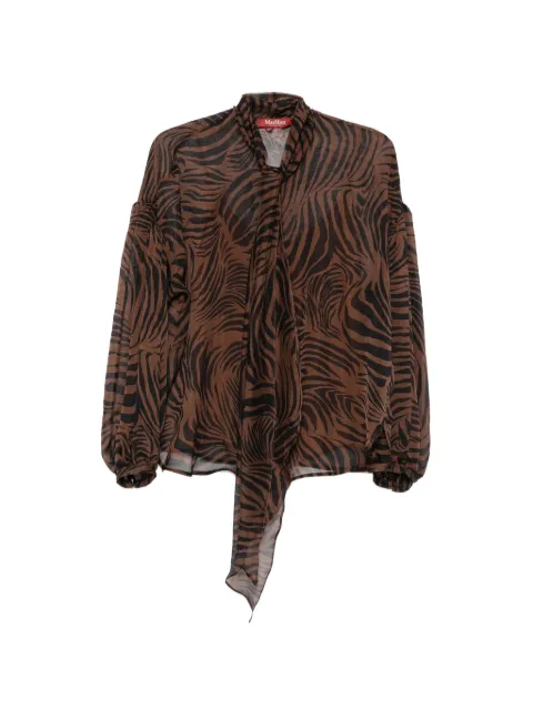 Max Mara satin-finish shirt Brown 2616261012600