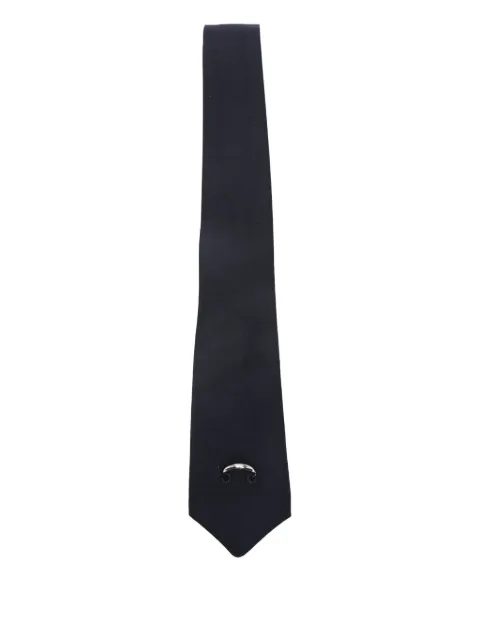 MEDEEA ring-detail tie Blue LNWM