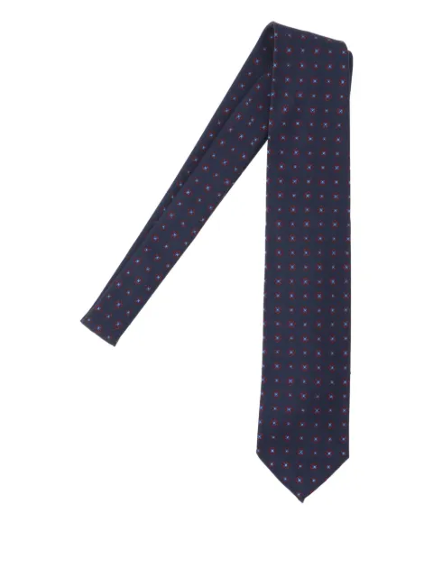 Cesare Attolini patterned tie Blue AT430
