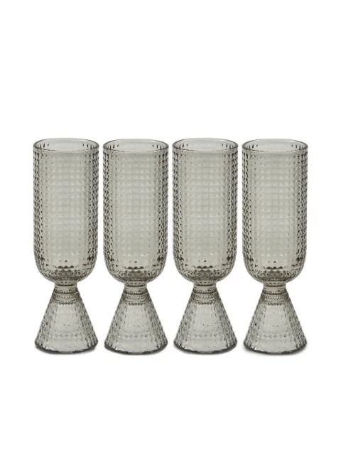 POLSPOTTEN Rooftop champagne glasses (set of four) Grey 140230223