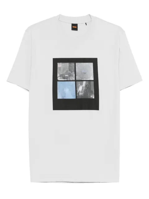 BOSS printed-artwork T-shirt in cotton jersey Grey 50556024