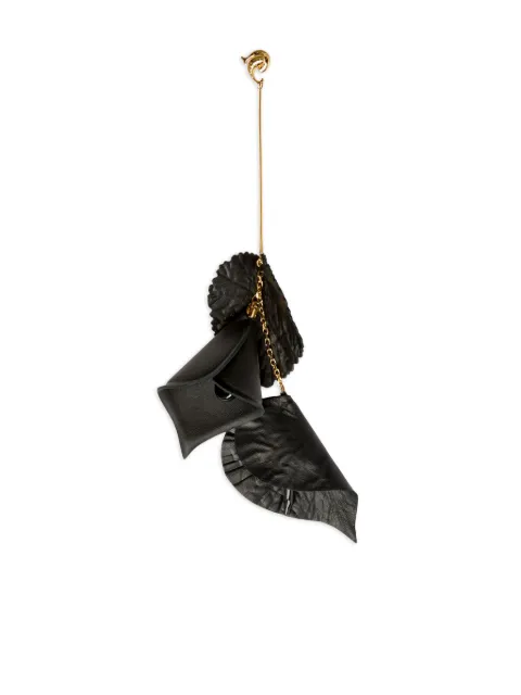 PUCCI mono earring with leather flowers Black 5UAL305U920