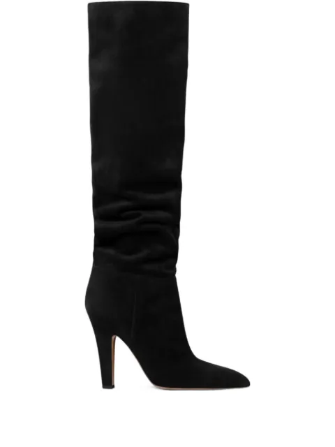 Paris Texas 100mm Elsa point-toe stiletto boots Black PX786