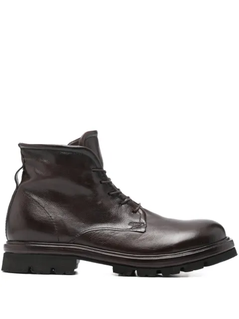 A.S.98 lace-up leather boots Brown Z44204